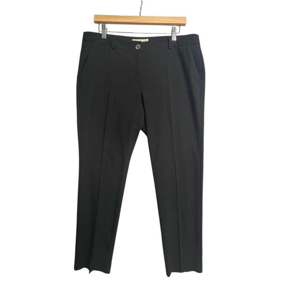 Michael Kors Black Pleated Front Pants Size 10 Casual Slacks Career Business